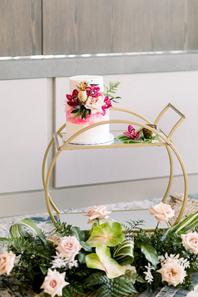 Denver wedding florist cake topper